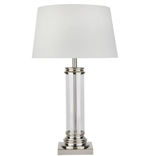 chrom leskle sklo biela stolna lampa elegantna klasicka moderna lampa kancelaria obyvacka spalna osvetlenie.jpg